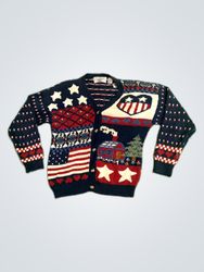 Northern Isles Patriotic Knit Cardigan