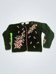 Tiara Embroidered Knit Cardigan