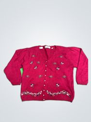 Maggie London Floral Knit Cardigan