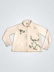 Allison Daley Pink Embroidered Cardigan