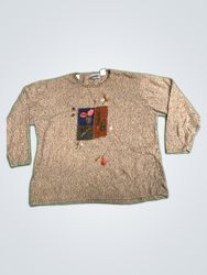 Erika & Co. Patchwork Knit Sweater