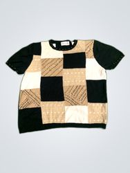 Alfred Dunner Patchwork Knit Sweater