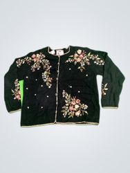 Tiara International Embroidered Black Jacket
