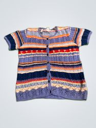 Alfred Dunner Multicolored Knit Cardigan