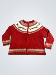Croft & Barrow Red Knit Cardigan