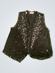 Black Sequined Vest