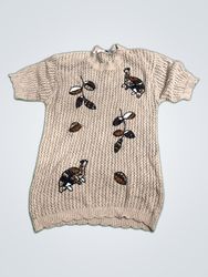 Chaus Embroidered Knit Sweater