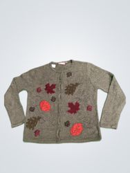 Croft & Barrow Embroidered Knit Cardigan