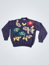 Alfred Dunner Purple Knit Sweater