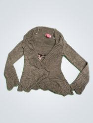 Brown Knit Cardigan
