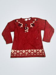 Fay Louise Embroidered Knit Sweater