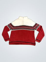 NORTHERN REFLECTIONS Red and White Knit Sweater
