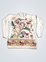 Laura Ashley Embroidered Knit Sweater
