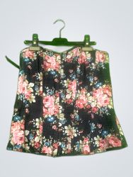 Unbranded Floral Lace-Up Corset Top