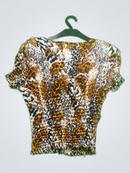Unbranded Leopard Print Sheer Blouse