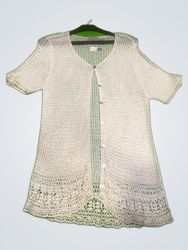 Northern Traditions White Knitted Cardigan