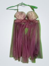 Victoria's Secret Burgundy Lace Babydoll