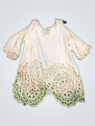 White Lace Trim Blouse