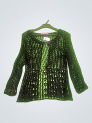 Black Crochet Cardigan