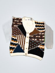 White Stag Patchwork Knit Cardigan