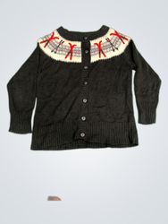 Coldwater Creek Black Knit Cardigan Sweater