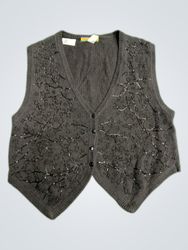 Bryn Connely Gray Knit Vest
