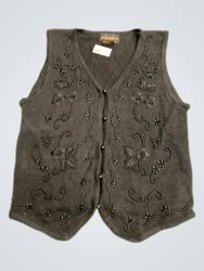 Requirements Embroidered Knit Waistcoat