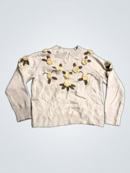 Cherie Collette Floral Knit Sweater
