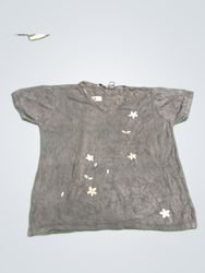 Gray Floral Embellished Top