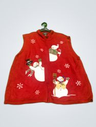 Southern Lady Red Knit Christmas Vest