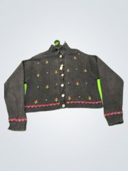 Lizsport Floral Knit Cardigan