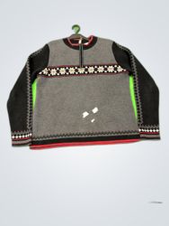 Hanna Andersson Grey Nordic Zip Sweater