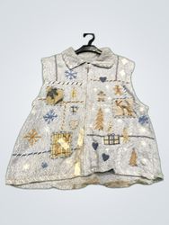 EbiKA & Co. Christmas Knit Cardigan Vest