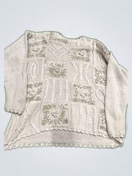 Tiarra International Embroidered Knit Sweater
