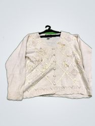 White Knitted Cardigan