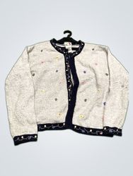 Northern Reflections Floral Embroidered Cardigan