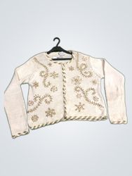 Jennifer & Company Embroidered Knit Cardigan