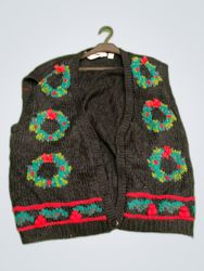 Blair Boutique Knit Christmas Cardigan Vest
