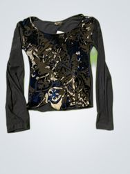 m.collection Long Sleeve Printed Blouse