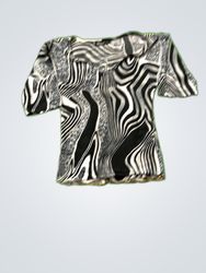 okay Black and White Striped Shirt