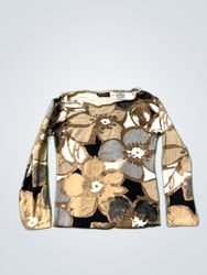 Long-Sleeve Floral Top