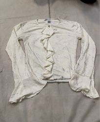 Zara Ruffle Long Sleeve Blouse