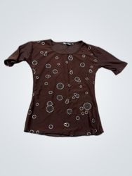 J.Crew Brown Polka Dot T-Shirt