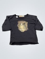 Mini Fashion Black Printed T-Shirt