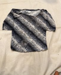 Zara Printed Short Sleeve Blouse