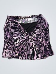 C&A Purple Leopard Print Cropped Camisole