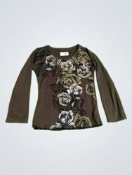 Printed Long-Sleeve Blouse