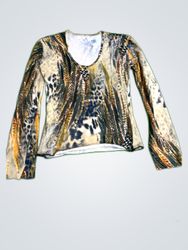 Animal Print Long Sleeve Top