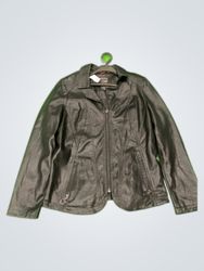 SQUESTO Black Leather Jacket