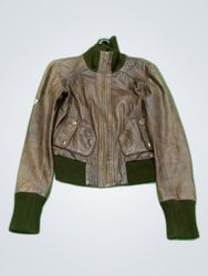 Oasis Brown Leather Jacket